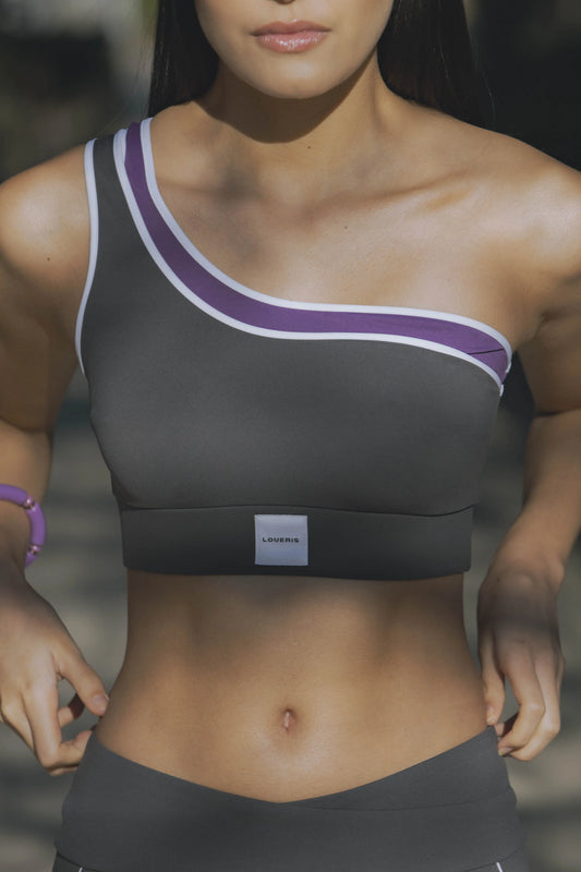 BRASSIÈRE ASYMÉTRIQUE PRISCILLA GRISE LOUERIS