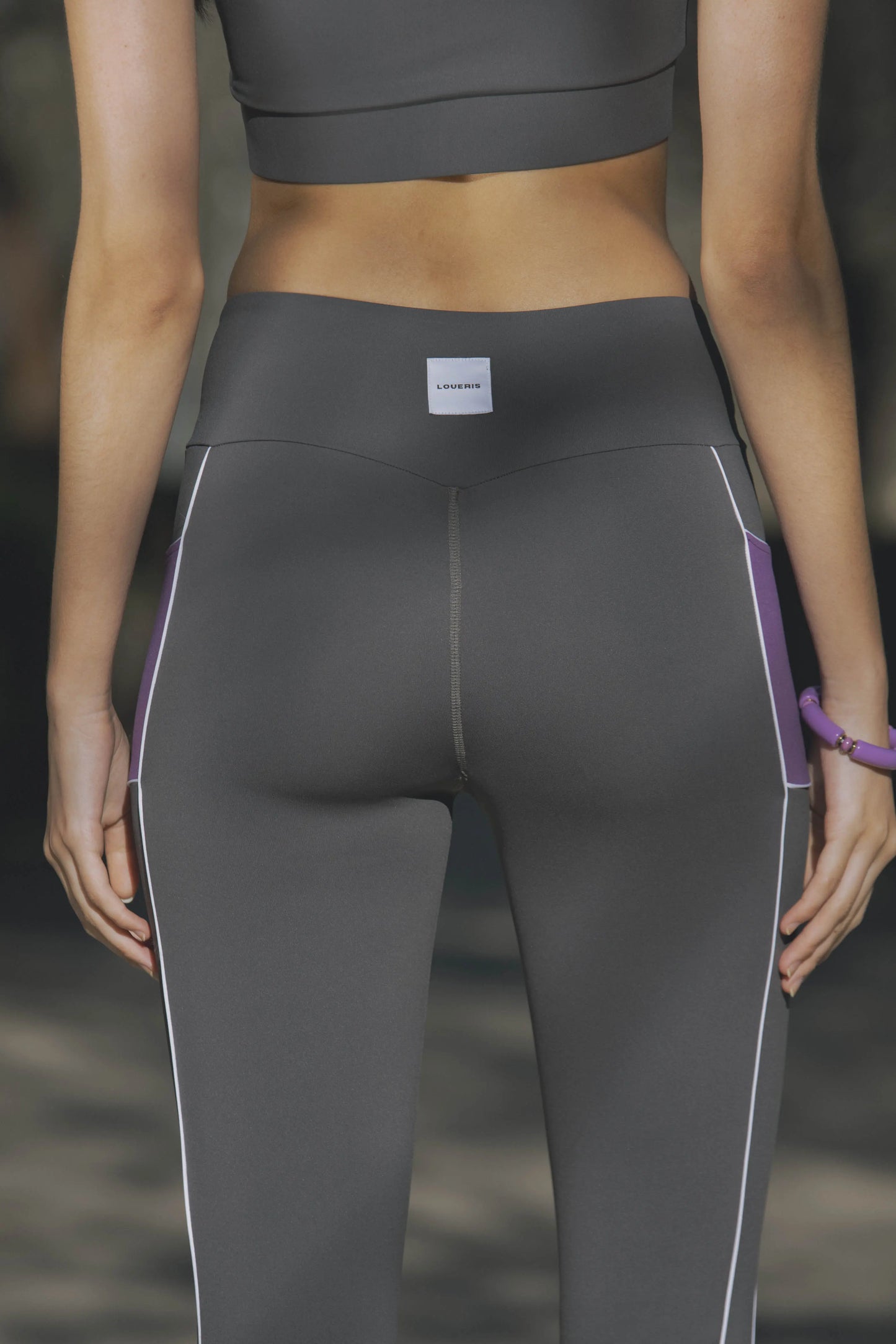 LEGGING GAINANT TAILLE CROISÉE ELVIS GRIS LOUERIS