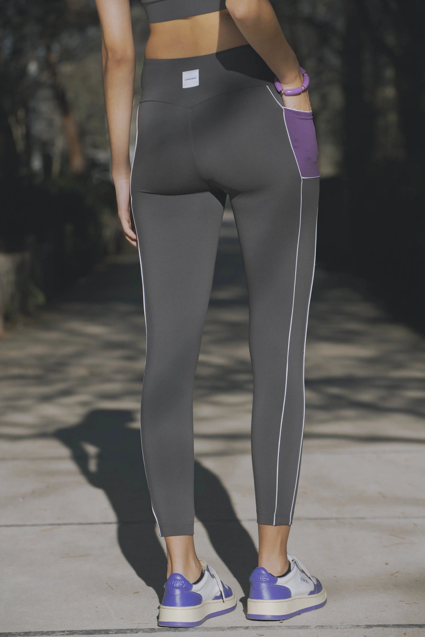 LEGGING GAINANT TAILLE CROISÉE ELVIS GRIS LOUERIS