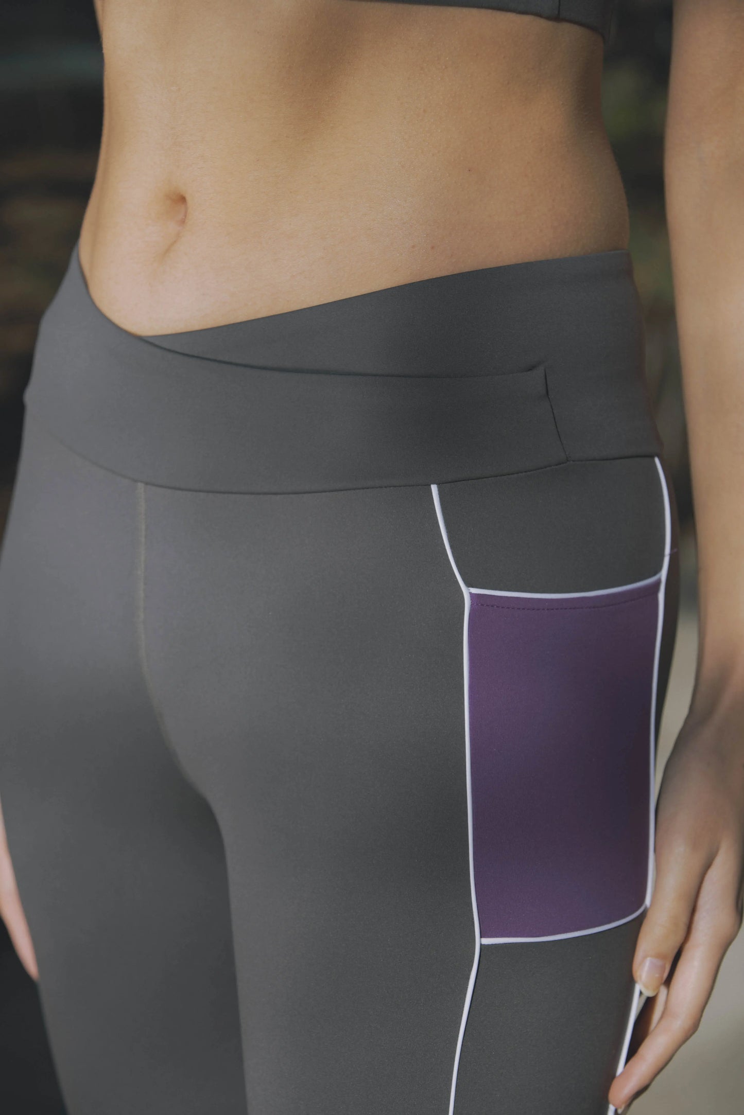 LEGGING GAINANT TAILLE CROISÉE ELVIS GRIS LOUERIS