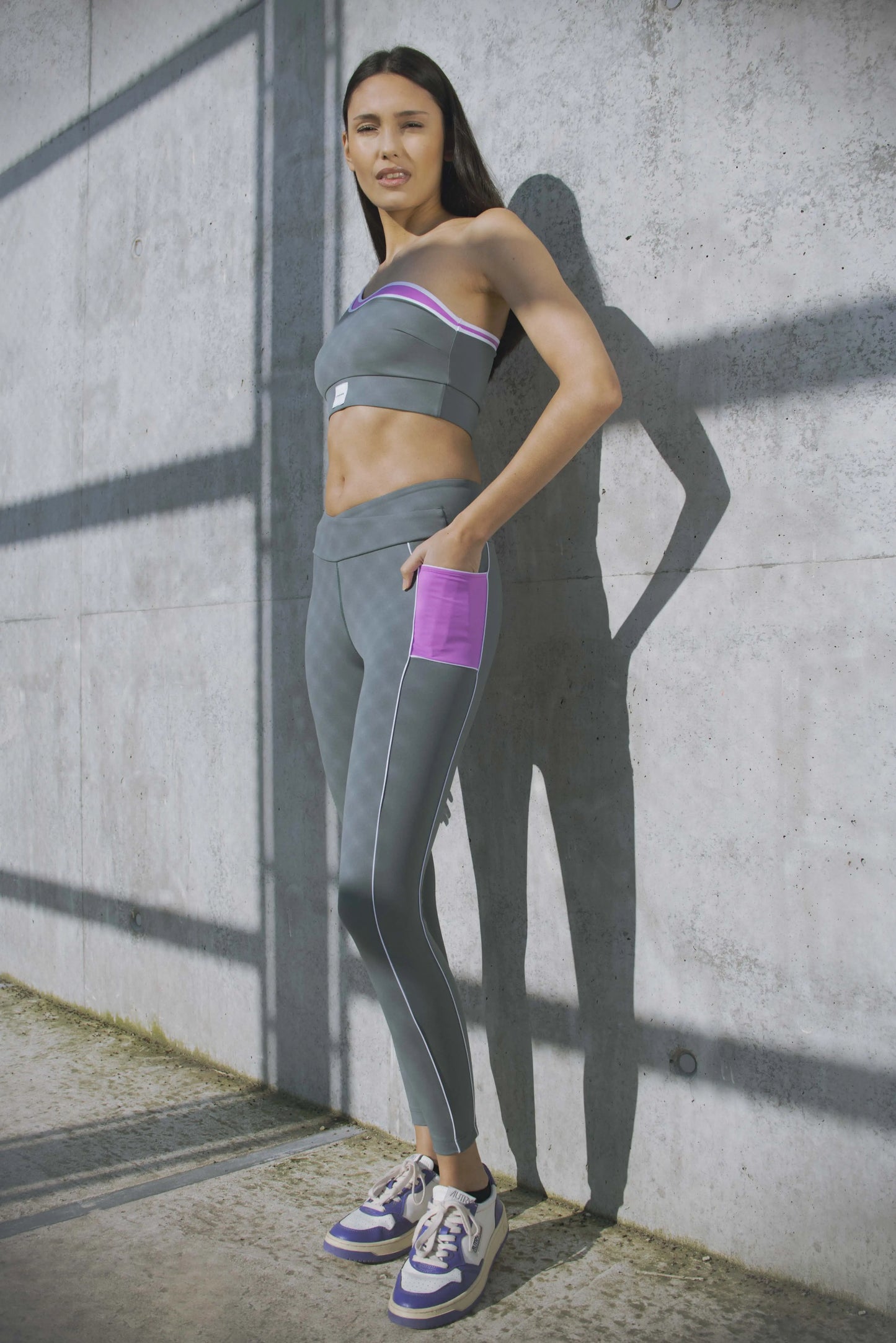 LEGGING GAINANT TAILLE CROISÉE ELVIS VERT LOUERIS