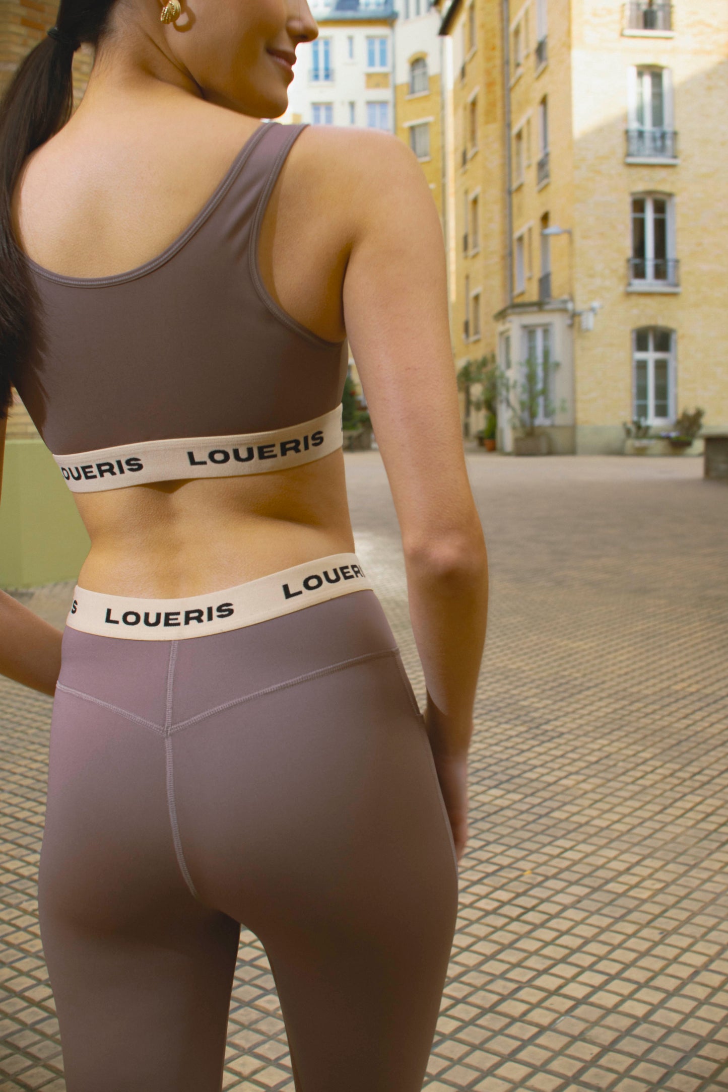 LEGGING GAINANT TAILLE HAUTE CLYDE TAUPE LOUERIS