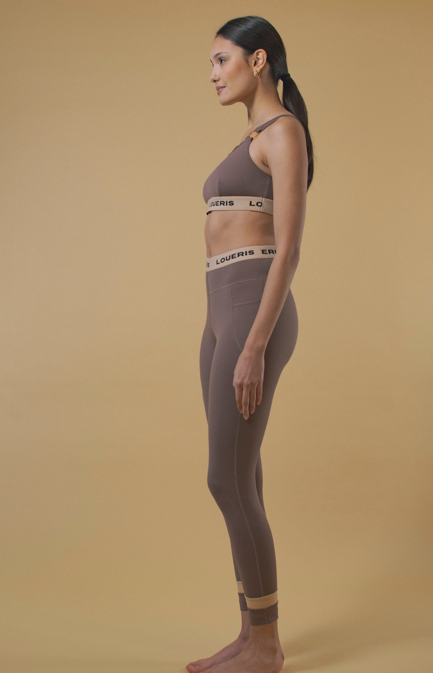 LEGGING GAINANT TAILLE HAUTE CLYDE TAUPE LOUERIS