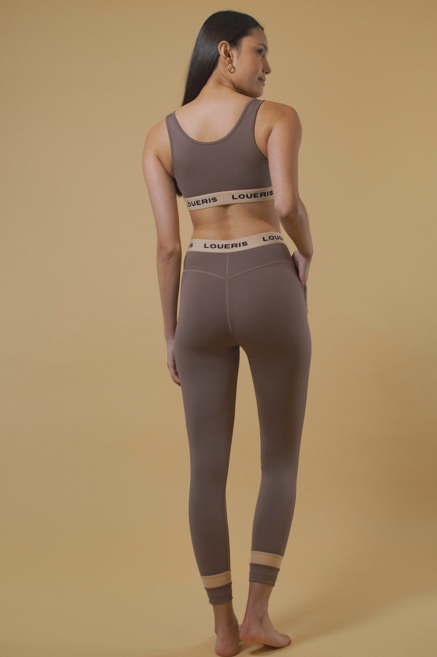 LEGGING GAINANT TAILLE HAUTE CLYDE TAUPE LOUERIS