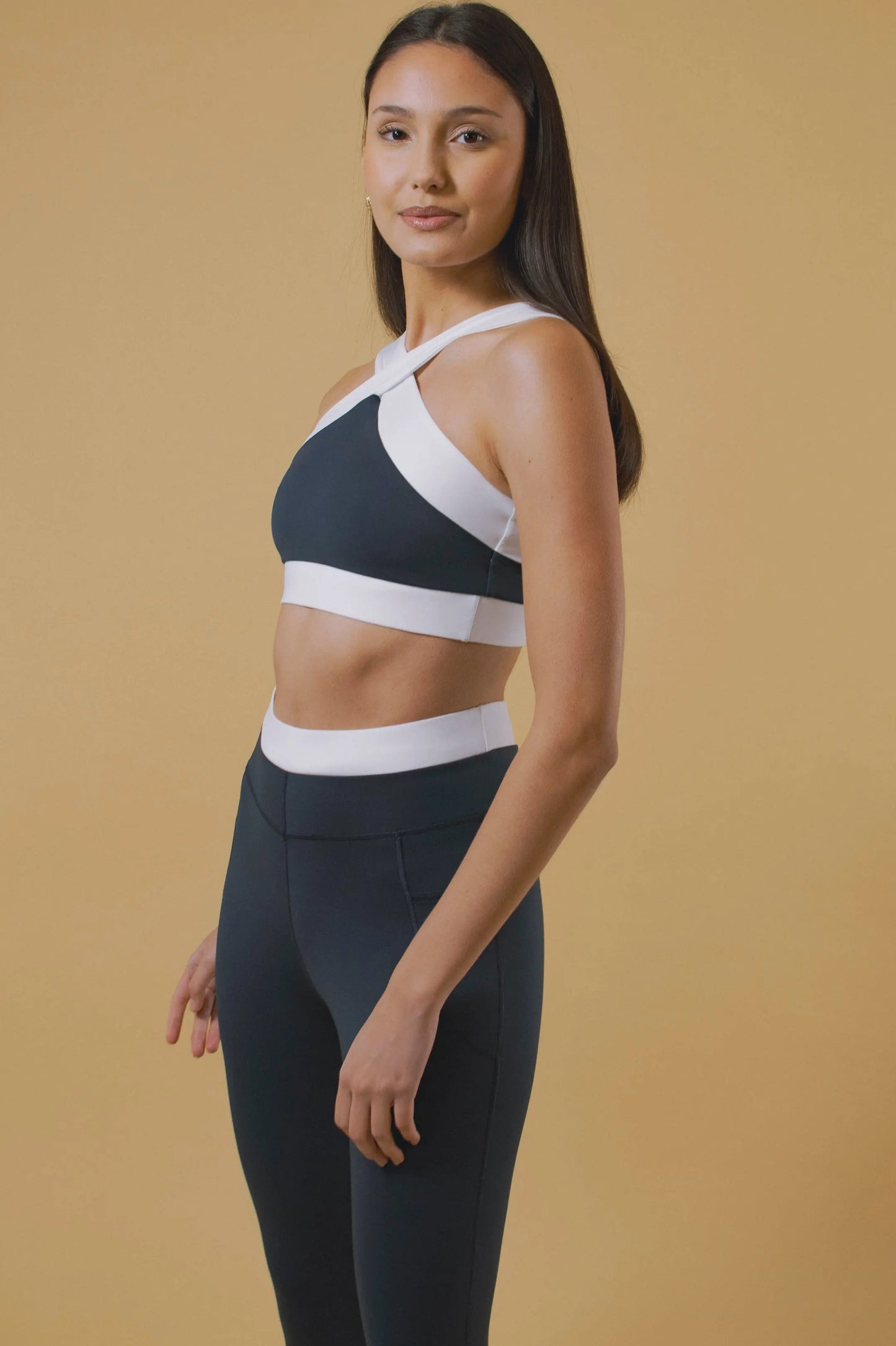 BRASSIÈRE YOKO CROISÉE NAVY & BLANC LOUERIS