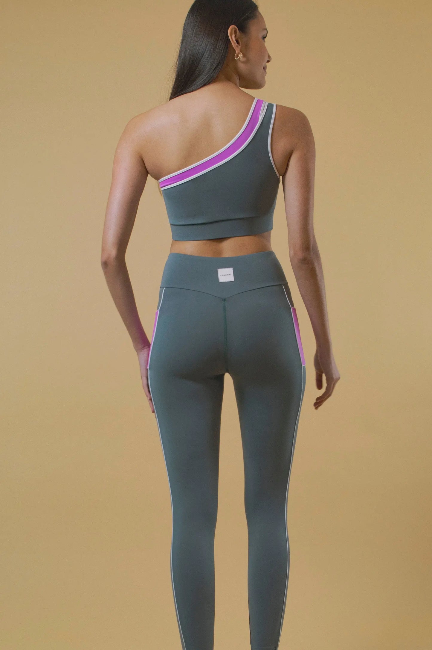 LEGGING GAINANT TAILLE CROISÉE ELVIS VERT LOUERIS