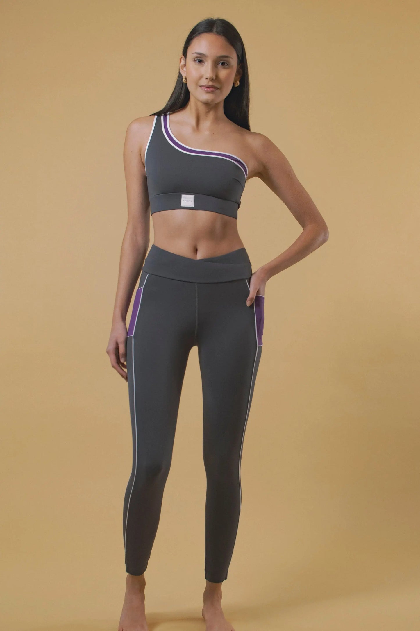 LEGGING GAINANT TAILLE CROISÉE ELVIS GRIS LOUERIS